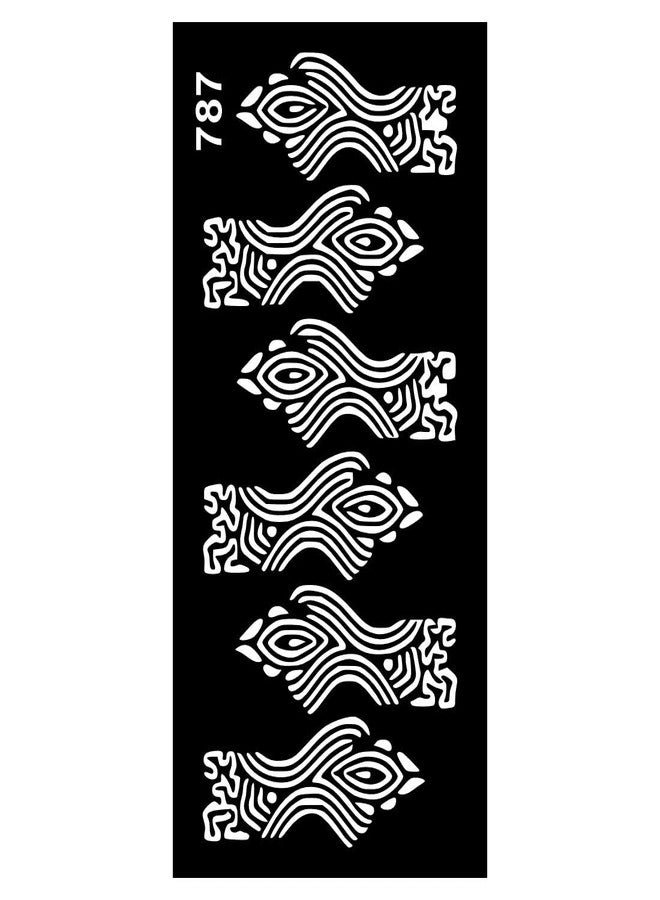 ORDERSHOCK DIY Mehndi Design Sticker Sheets with Soft Finish and Clear Lines - Image 1